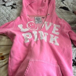 Love pink PINK sweatshirt, with v cut